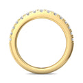 FlyerFit Micropave 18K Yellow Gold Wedding Band