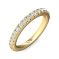 FlyerFit Micropave 18K Yellow Gold Wedding Band