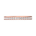 FlyerFit Micropave 18K Pink Gold Wedding Band