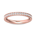 FlyerFit Micropave 18K Pink Gold Wedding Band