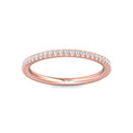 FlyerFit Micropave 18K Pink Gold Wedding Band