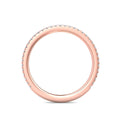 FlyerFit Micropave 18K Pink Gold Wedding Band