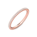 FlyerFit Micropave 18K Pink Gold Wedding Band