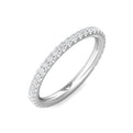 FlyerFit Micropave 14K White Gold Wedding Band