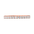 FlyerFit Micropave 18K Pink Gold Wedding Band