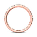 FlyerFit Micropave 18K Pink Gold Wedding Band