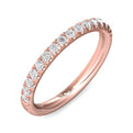 FlyerFit Micropave 18K Pink Gold Wedding Band