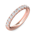 FlyerFit Micropave 18K Pink Gold Wedding Band