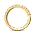 FlyerFit Micropave 14K Yellow Gold Wedding Band