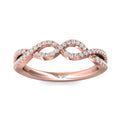 FlyerFit Micropave 14K Pink Gold Wedding Band