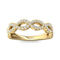 FlyerFit Micropave 18K Yellow Gold Wedding Band