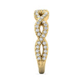 FlyerFit Micropave 18K Yellow Gold Wedding Band