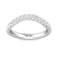 FlyerFit Micropave 18K White Gold Wedding Band