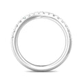 FlyerFit Micropave 18K White Gold Wedding Band