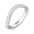 FlyerFit Micropave 18K White Gold Wedding Band