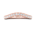 FlyerFit Micropave 14K Pink Gold Wedding Band