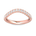 FlyerFit Micropave 14K Pink Gold Wedding Band