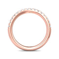 FlyerFit Micropave 14K Pink Gold Wedding Band