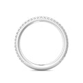 FlyerFit Micropave 14K White Gold Wedding Band