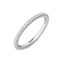 FlyerFit Micropave 14K White Gold Wedding Band