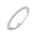 FlyerFit Micropave 14K White Gold Wedding Band