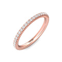 FlyerFit Micropave 14K Pink Gold Wedding Band