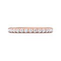 FlyerFit Micropave 14K Pink Gold Wedding Band