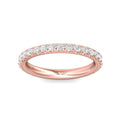 FlyerFit Micropave 14K Pink Gold Wedding Band