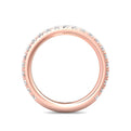 FlyerFit Micropave 14K Pink Gold Wedding Band