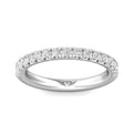 FlyerFit Micropave 14K White Gold Wedding Band