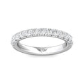 FlyerFit Micropave 14K White Gold Wedding Band