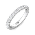 FlyerFit Micropave 14K White Gold Wedding Band