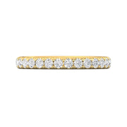 FlyerFit Micropave 14K Yellow Gold Wedding Band