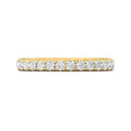 FlyerFit Micropave 18K Yellow Gold Wedding Band