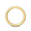 FlyerFit Micropave 18K Yellow Gold Wedding Band