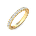 FlyerFit Micropave 18K Yellow Gold Wedding Band