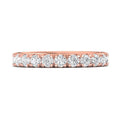 FlyerFit Micropave 14K Pink Gold Wedding Band