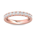 FlyerFit Micropave 14K Pink Gold Wedding Band