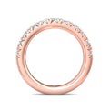 FlyerFit Micropave 14K Pink Gold Wedding Band