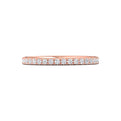 FlyerFit Micropave 14K Pink Gold Wedding Band