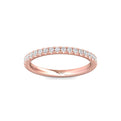 FlyerFit Micropave 14K Pink Gold Wedding Band