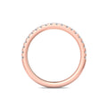 FlyerFit Micropave 14K Pink Gold Wedding Band