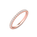 FlyerFit Micropave 14K Pink Gold Wedding Band