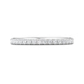 FlyerFit Micropave 14K White Gold Wedding Band