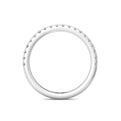 FlyerFit Micropave 14K White Gold Wedding Band