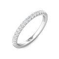 FlyerFit Micropave 14K White Gold Wedding Band