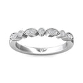 FlyerFit Micropave 14K White Gold Wedding Band