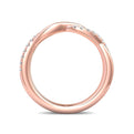 FlyerFit Micropave 18K Pink Gold Wedding Band