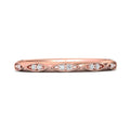 FlyerFit Micropave 18K Pink Gold Wedding Band