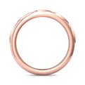 FlyerFit Micropave 18K Pink Gold Wedding Band